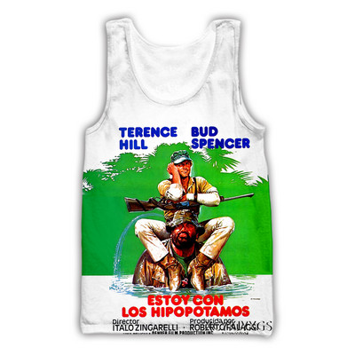 phechion Nova moda za muškarce/žene Bud Spencer Terence Hill 3D printan prsluk bez rukava Ulična odjeća za muškarce široke sportske majice bez rukava A73