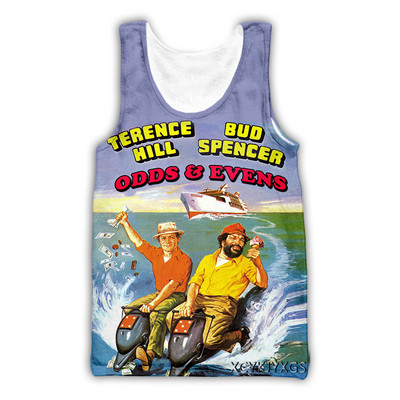 phechion Nova moda za muškarce/žene Bud Spencer Terence Hill 3D printan prsluk bez rukava Ulična odjeća za muškarce široke sportske majice bez rukava A73
