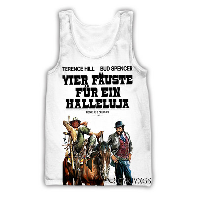 phechion Nova moda za muškarce/žene Bud Spencer Terence Hill 3D printan prsluk bez rukava Ulična odjeća za muškarce široke sportske majice bez rukava A73
