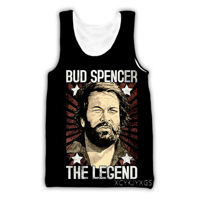 phechion Nova moda za muškarce/žene Bud Spencer Terence Hill 3D printan prsluk bez rukava Ulična odjeća za muškarce široke sportske majice bez rukava A73