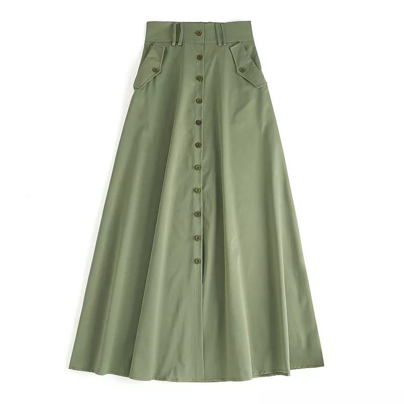 Korejas modes liela izmēra sadalīti gari svārki sievietēm pavasara rudens ar augstu vidukli kroku A-līnijas svārki Streetwear Eleganti Maxi svārki