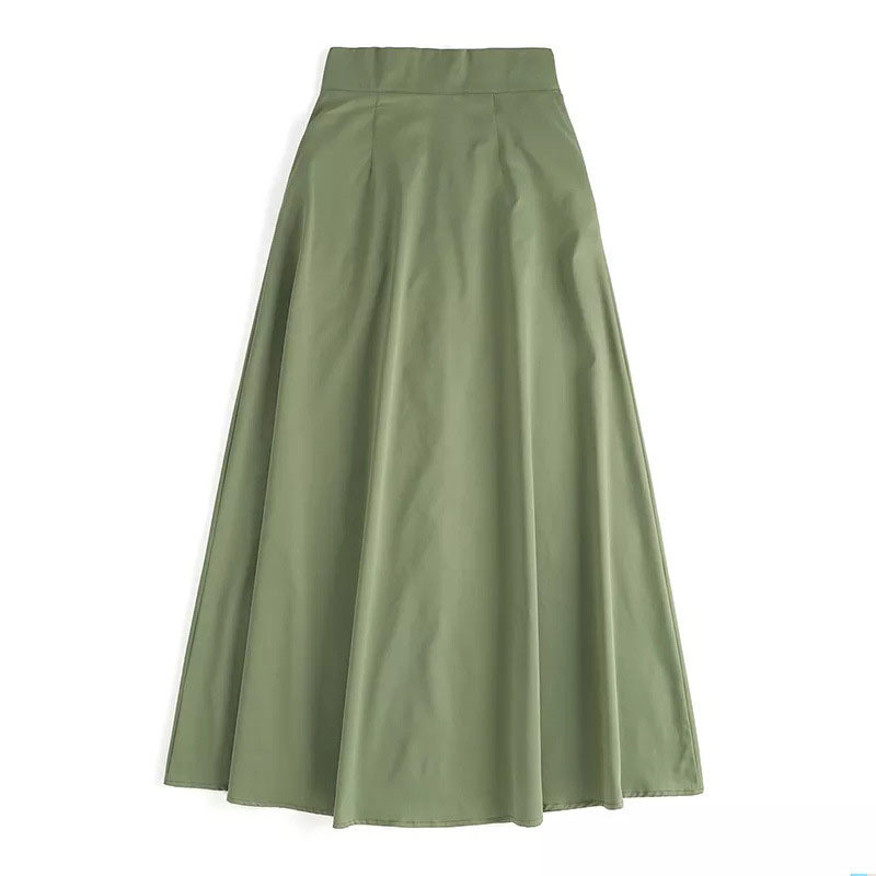 Korejas modes liela izmēra sadalīti gari svārki sievietēm pavasara rudens ar augstu vidukli kroku A-līnijas svārki Streetwear Eleganti Maxi svārki