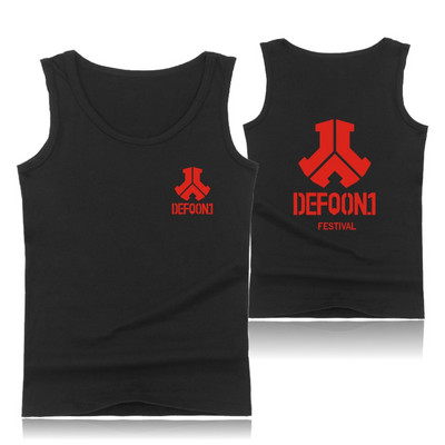 Defqon 1 Тениски Големи размери Потник Мъжки горнища без ръкави и аниме Sugar Life Street Wear Style Ризи Летни жилетки Defqon 1