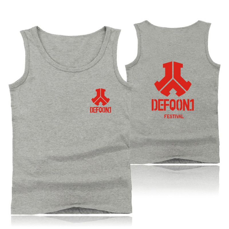 Defqon 1 T-krekli Lielizmēra vīriešu topi bez piedurknēm un Anime Sugar Life Street Wear stila krekli Vasaras vestes Defqon 1