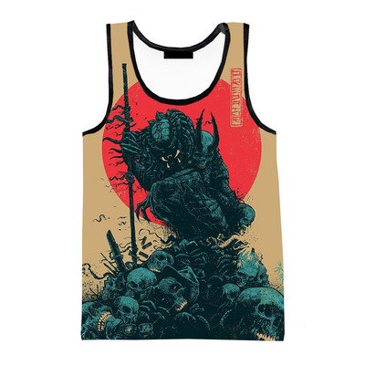 Predator Fashion Summer Men Τρισδιάστατα τυπωμένα μπλουζάκια αμάνικα πουκάμισα Spring Harajuku Personality Νέες ταινίες Ανδρικά ρούχα