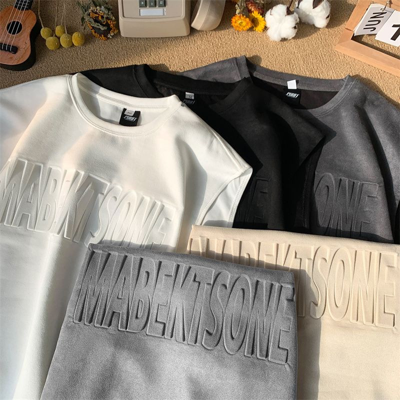 Smaga zamšādas veste vīriešu vasaras augstākās klases sajūta smuki skaists gadījuma brīvs sporta T-krekls vīriešu apģērbs bez piedurknēm