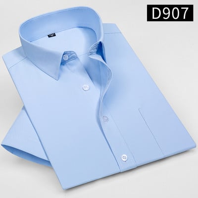 Vīriešu vasaras krekli ar īsām piedurknēm svītraini, regulāri pieguļoši viegli kopjami biznesa vīriešu krekls bez izbalēšanas.