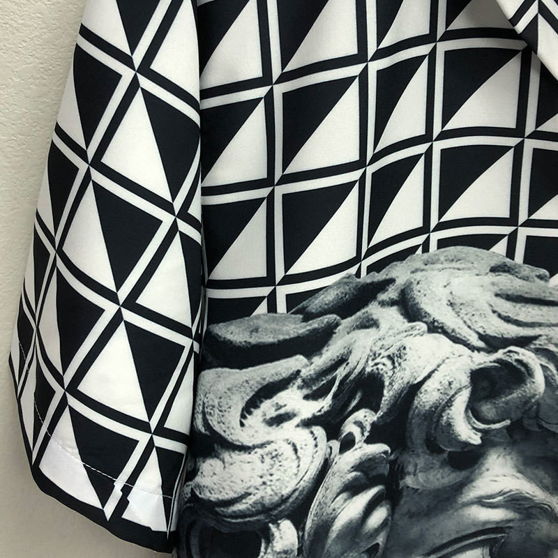 2023. gada krāsu kontrasts, portreta drukas krekls ar īsām piedurknēm Streetwear, ballīte, Blusa Camisa Masculina Hawaii krekls Chemise Homme