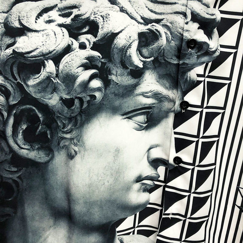 2023. gada krāsu kontrasts, portreta drukas krekls ar īsām piedurknēm Streetwear, ballīte, Blusa Camisa Masculina Hawaii krekls Chemise Homme