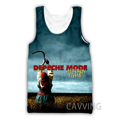 Jauna modes sieviešu/vīriešu 3D drukas Depeche-Mode topi Harajuku veste Vasaras apakškrekls Krekli Ielu apģērbs H01