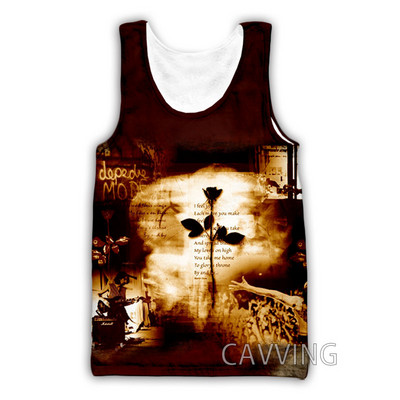 Jauna modes sieviešu/vīriešu 3D drukas Depeche-Mode topi Harajuku veste Vasaras apakškrekls Krekli Ielu apģērbs H01