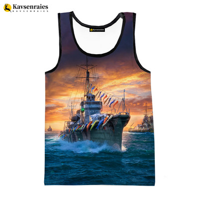 2023. gada modes karakuģis, 3D drukas topi, vīriešu vasaras vestes, sieviešu, ikdienas karakuģu krekli bez piedurknēm Ielu apģērbi, lielizmēra topi