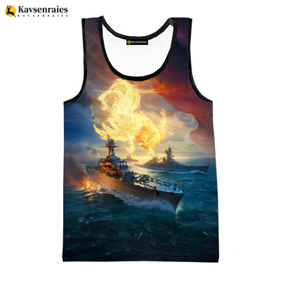 2023. gada modes karakuģis, 3D drukas topi, vīriešu vasaras vestes, sieviešu, ikdienas karakuģu krekli bez piedurknēm Ielu apģērbi, lielizmēra topi