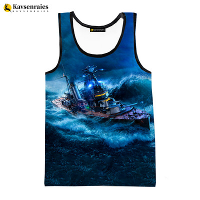 2023. gada modes karakuģis, 3D drukas topi, vīriešu vasaras vestes, sieviešu, ikdienas karakuģu krekli bez piedurknēm Ielu apģērbi, lielizmēra topi