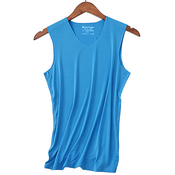 Ανδρικά ρούχα Γυμναστήριο Ανδρικό γιλέκο Ρούχα για άντρες Tank Top Bodybuilding Στενό Ice Silk Summer Susshirts Fitness αμάνικο