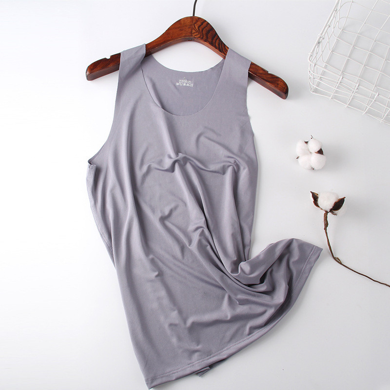 Férfi Ruházat Fitness Férfi Mellény Ruházat Férfi Tank tetejű Testépítés Tight Ice Silk Nyári Mellény Alsóingek Fitness ujjatlan