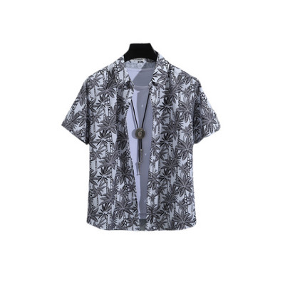 Χαβάης Υπερμεγέθη τρισδιάστατο τυπωμένο μοτίβο κρανίου κοντομάνικο μπλουζάκι καλοκαιρινό παραθαλάσσιο πουκάμισο για διακοπές σε κινέζικο στυλ