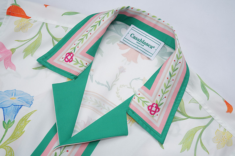 Καλοκαιρινό κοστούμι 23SS Harajuku Casablanca Πουκάμισα σε στυλ Χαβάης Πουκάμισα Casablanca με εμπριμέ ρίγες Ανδρικά πουκάμισα υψηλής ποιότητας μόδας