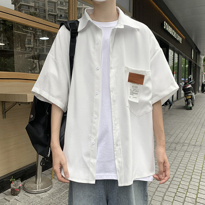 Streetwear Oversize Ανδρικά πουκάμισα 2023 Καλοκαιρινό κοντομάνικο μπλουζάκι Unisex Casual Street Fashion Μπλούζες Πολυτελή ανδρικά ρούχα