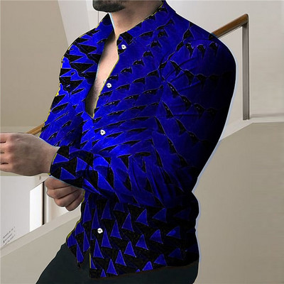 Klasiska dizaina vīriešu krekls ar pogām ar garām piedurknēm, ikdienas krekls Slim Fit piepilsētas krekls XS-8XL