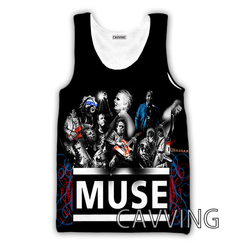 CAVVING 3D Printed MUSE Rock Tank Topi Harajuku Vest Vasaras Apakškrekls Krekli Ielu apģērbs vīriešiem/sieviešu V01