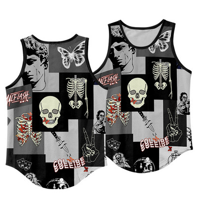 Vīriešu modes bezpiedurknēm, melnā tīģera apdrukas veste, fitnesa kultūrisms, muskuļu apakškrekls, sporta zāle