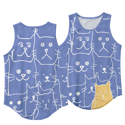 Vīriešu modes bezpiedurknēm, melnā tīģera apdrukas veste, fitnesa kultūrisms, muskuļu apakškrekls, sporta zāle