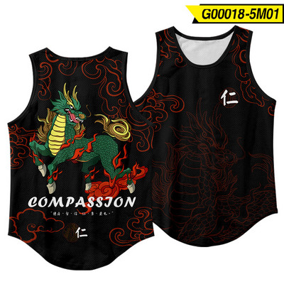 Vīriešu modes bezpiedurknēm, melnā tīģera apdrukas veste, fitnesa kultūrisms, muskuļu apakškrekls, sporta zāle