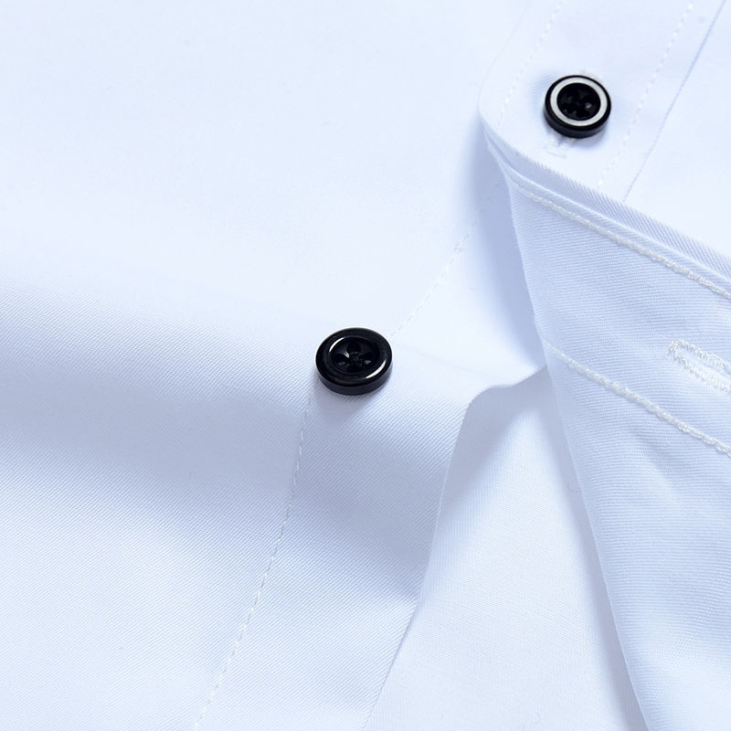 Νέο ανδρικό κοντομάνικο πουκάμισο φόρεμα, μη σιδερένιο διπλό στρώμα, επαγγελματικό επίσημο κανονικό μπλουζάκι γραφείου με κουμπιά επάνω Social πουκάμισα