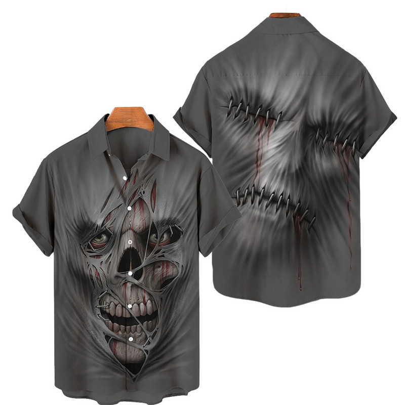 Cămașă hawaiană pentru bărbați, femei, cu mânecă scurtă, cu imprimeu 3D de vară, 2022, cămașă pentru bărbați, respirabilă, 5XL.