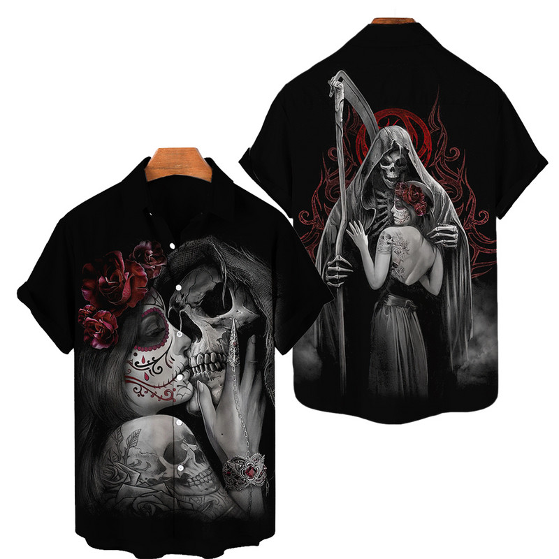 Cămașă hawaiană pentru bărbați, femei, cu mânecă scurtă, cu imprimeu 3D de vară, 2022, cămașă pentru bărbați, respirabilă, 5XL.