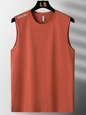 Κοντομάνικο ανδρικό γιλέκο για το καλοκαίρι 2023 μαύρη κόκκινη μπλούζα Gym Tank Top Tees Fashion Ρούχα Oversize 7xl 8xl O λαιμόκοψη