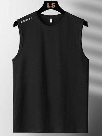 Κοντομάνικο ανδρικό γιλέκο για το καλοκαίρι 2023 μαύρη κόκκινη μπλούζα Gym Tank Top Tees Fashion Ρούχα Oversize 7xl 8xl O λαιμόκοψη