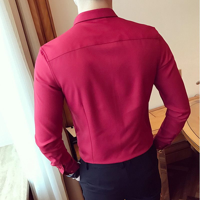 2023. gada zīmola apģērbi vīriešu vasaras augstas kvalitātes ikdienas krekls ar garām piedurknēm/vīriešu šauri pieguļoši atloks Modes krekli/topi lielizmēra S-3XL