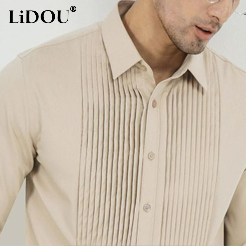 2023. gada jauni korejiešu modes rudens krekli Vīriešu ielas hipsteru Anglijas stils elegants modes maigs vintage vienkrāsains elegants apģērbs