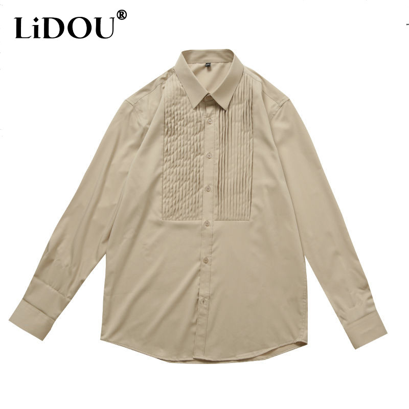 2023. gada jauni korejiešu modes rudens krekli Vīriešu ielas hipsteru Anglijas stils elegants modes maigs vintage vienkrāsains elegants apģērbs