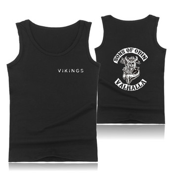 Fashion SONS OF ODIN VALHALLA Bodybuilding Tank Tops Ανδρικό καλοκαιρινό γιλέκο O-Neck Fitness Tank Top Ανδρικό αμάνικο πουκάμισο King Viking