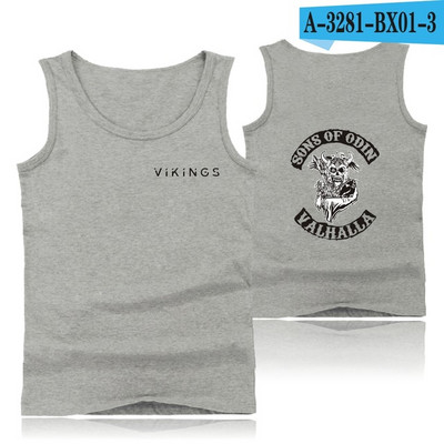 Fashion SONS OF ODIN VALHALLA Bodybuilding Tank Tops Bărbați Vestă de vară O-Gât Fitness Tank Top Bărbați Vikings King Cămașă fără mâneci