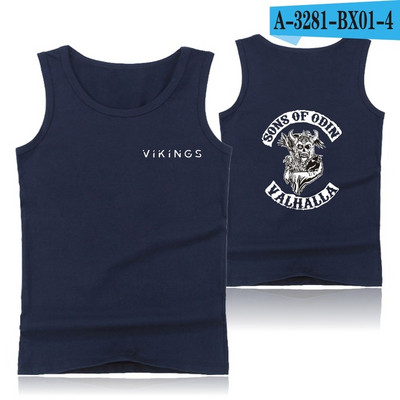 Fashion SONS OF ODIN VALHALLA Bodybuilding Tank Tops Bărbați Vestă de vară O-Gât Fitness Tank Top Bărbați Vikings King Cămașă fără mâneci