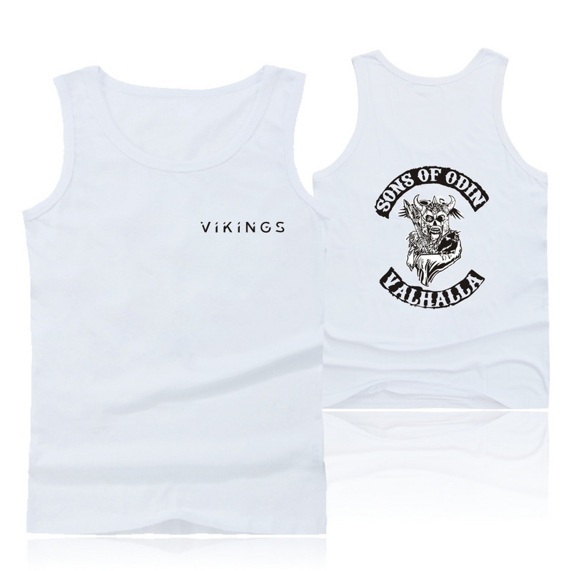 Fashion SONS OF ODIN VALHALLA Bodybuilding Tank Tops Bărbați Vestă de vară O-Gât Fitness Tank Top Bărbați Vikings King Cămașă fără mâneci