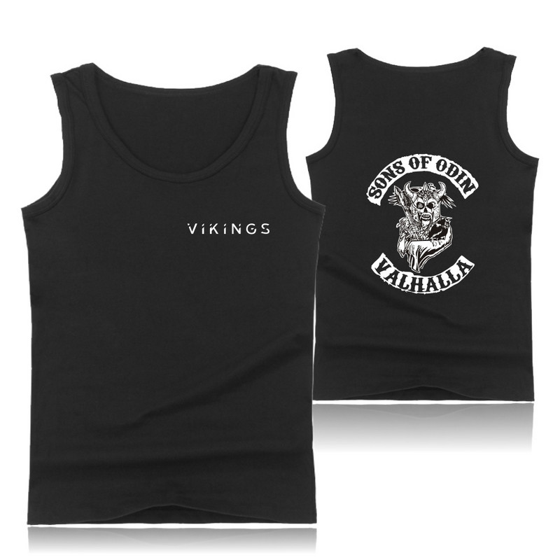Fashion SONS OF ODIN VALHALLA Bodybuilding Tank Tops Bărbați Vestă de vară O-Gât Fitness Tank Top Bărbați Vikings King Cămașă fără mâneci