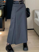 Ανοιξιάτικη φθινοπωρινή ζώνη τσάντα Hip Plus Size Κοστούμι μακριές φούστες για γυναίκες Κορεάτικη φούστα με φερμουάρ ψηλόμεση πλισέ Casual φούστα Streetwear Y2k