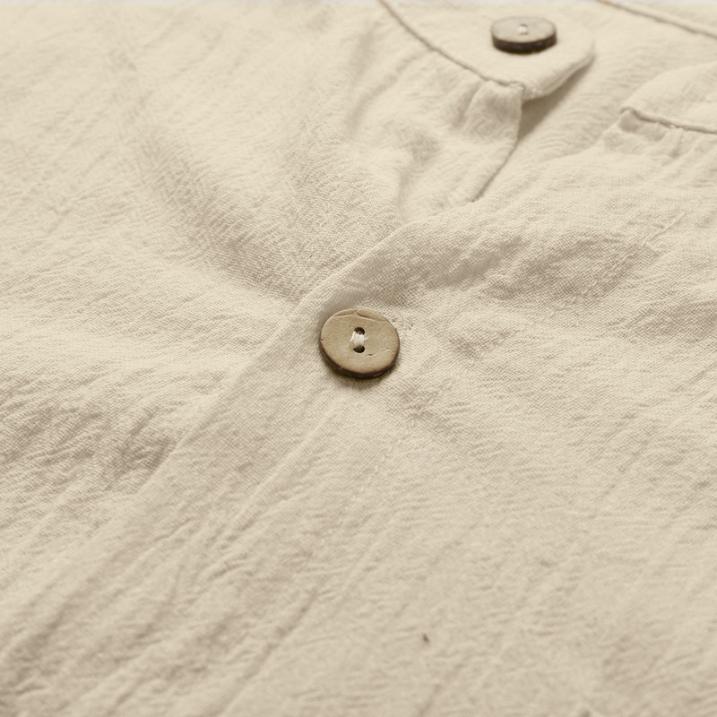 Ανδρική καλοκαιρινή μπλούζα Casual μονόχρωμη τσέπη, μονόστομο, βαμβακερό λινό πουκάμισο κοντό μανίκι Streetwear μπλουζάκια футболка мужская