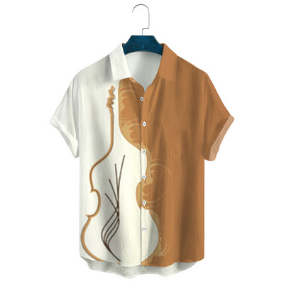 Meeste Hawaii lühikeste varrukatega trükitud triibuline särk sotsiaalne kvaliteetne vaba ja hingav suvegooti vintage Dazn riided