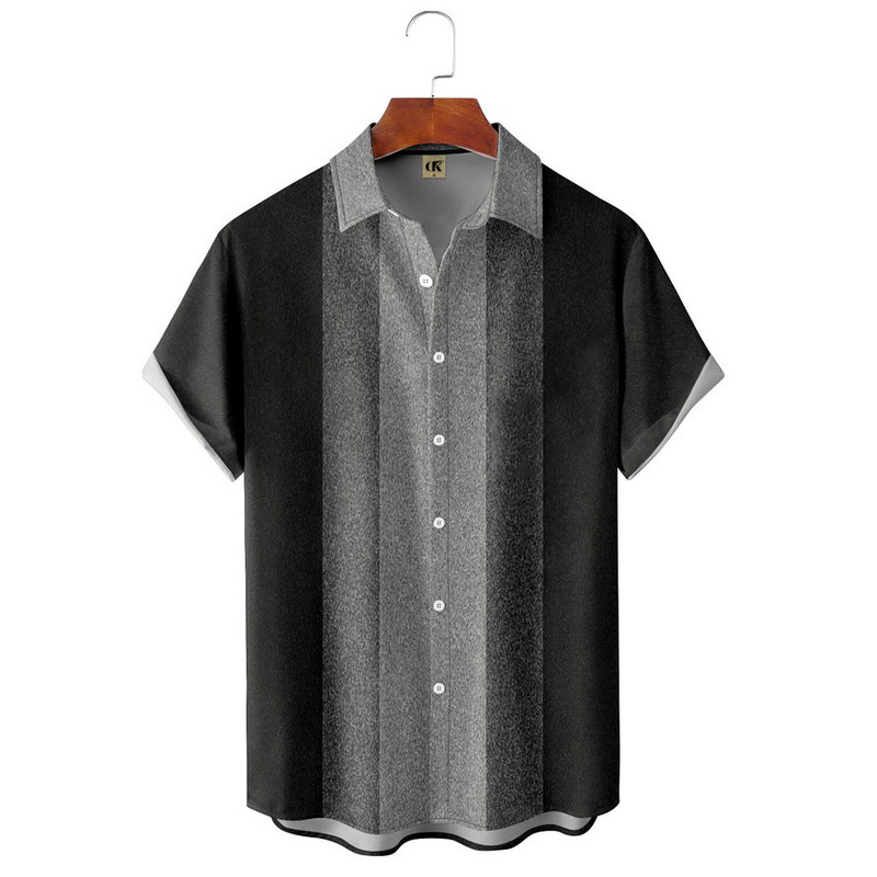 Meeste Hawaii lühikeste varrukatega trükitud triibuline särk sotsiaalne kvaliteetne vaba ja hingav suvegooti vintage Dazn riided