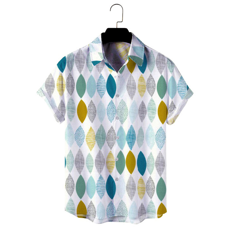 Meeste Hawaii lühikeste varrukatega trükitud triibuline särk sotsiaalne kvaliteetne vaba ja hingav suvegooti vintage Dazn riided