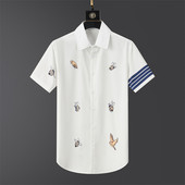 Krekli Vīriešu Apģērbi Vīriešu Dizaineru Apģērbi Blūzes Polo krekli Camisas De Hombre 2023 Korea Fashion Īsām piedurknēm Topi Liela izmēra