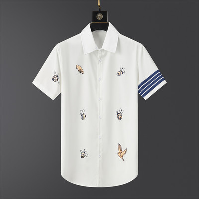 Krekli Vīriešu Apģērbi Vīriešu Dizaineru Apģērbi Blūzes Polo krekli Camisas De Hombre 2023 Korea Fashion Īsām piedurknēm Topi Liela izmēra