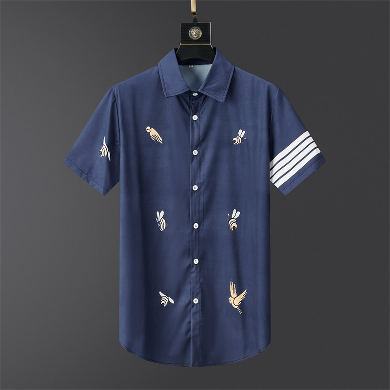 Krekli Vīriešu Apģērbi Vīriešu Dizaineru Apģērbi Blūzes Polo krekli Camisas De Hombre 2023 Korea Fashion Īsām piedurknēm Topi Liela izmēra