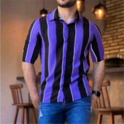 Pánske topy, retro kmeňové, ležérne, pouličné, outdoorové, klopové, s gombíkmi, vysoko kvalitný materiál, horúci výpredaj, jar/leto